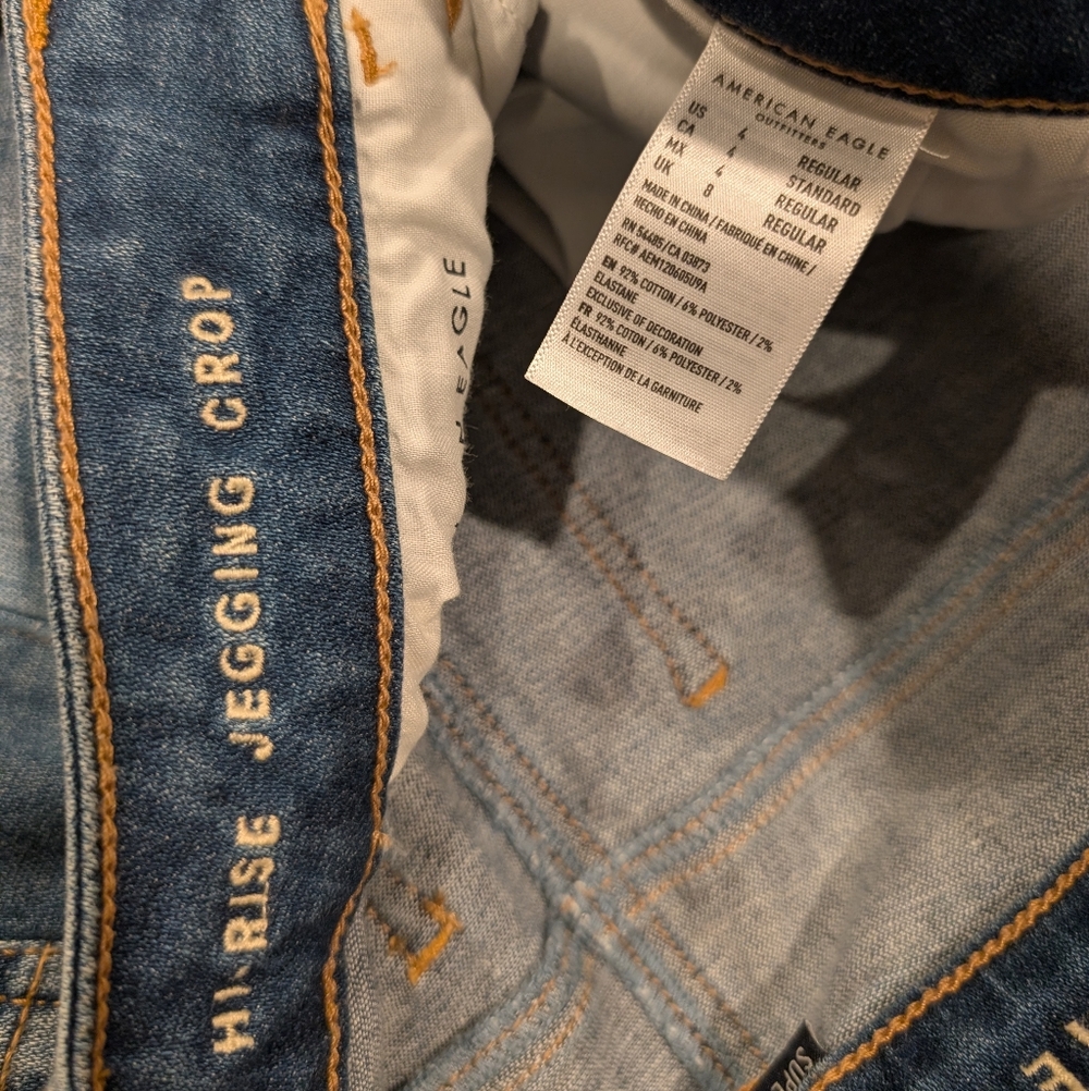 American Eagle High Rise Crop Jeggings